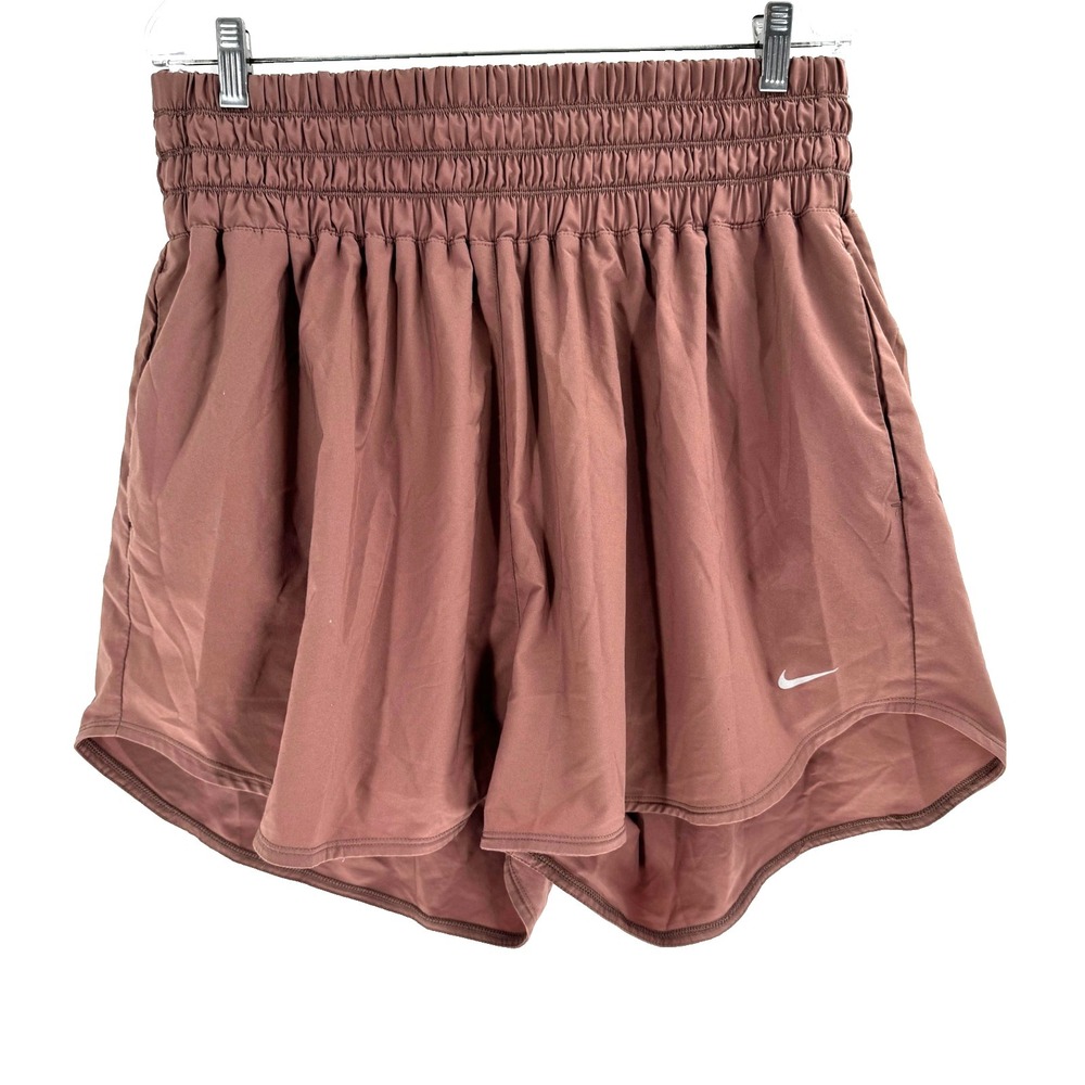 Nike Women's Athletic Shorts Mauve Pink Elastic Waist